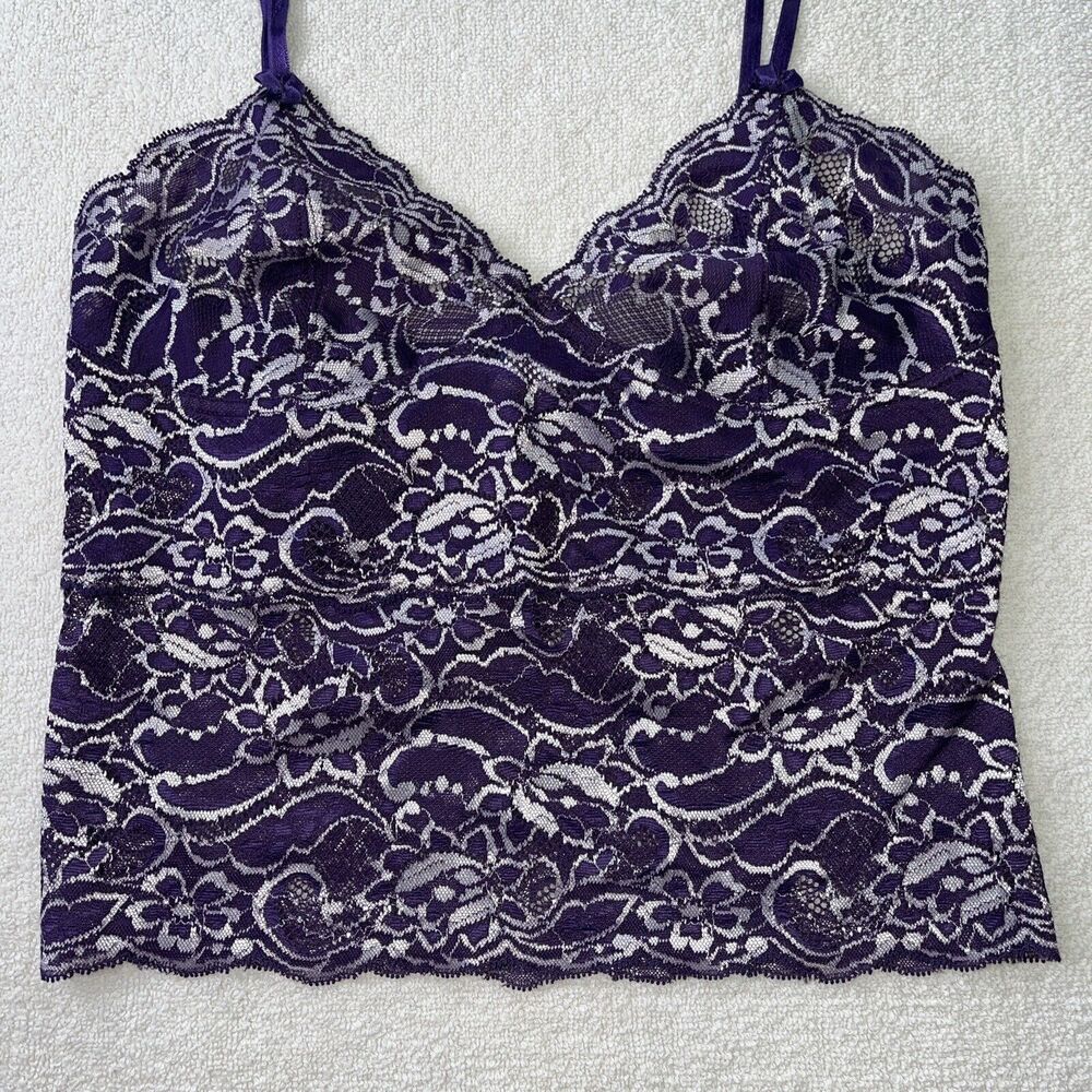 Delia’s Purple & Silver Lace Camisole Bra women’s small